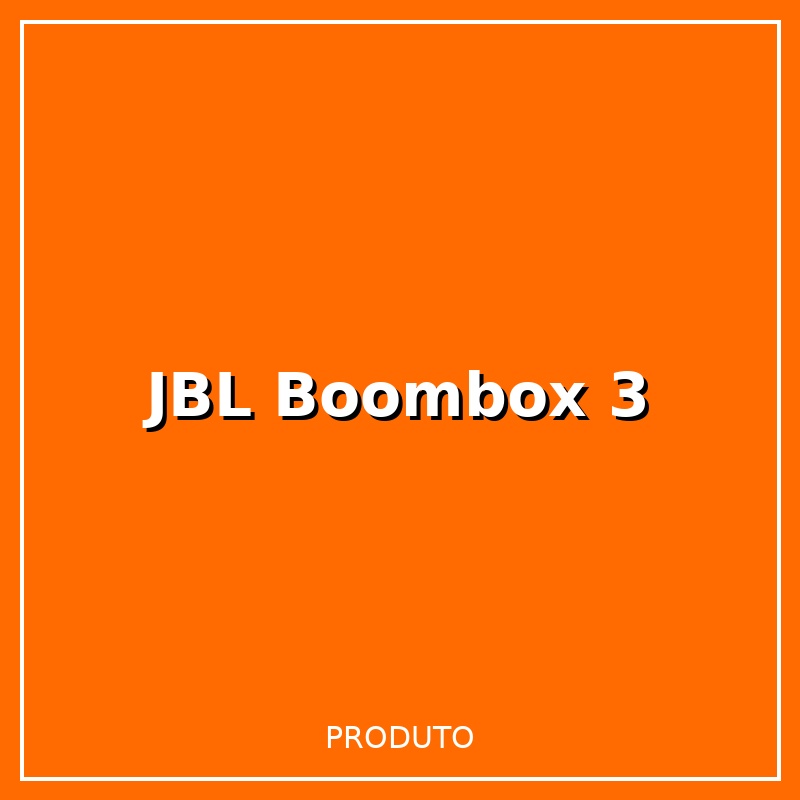 JBL Boombox 3 Bluetooth à Prova D'água