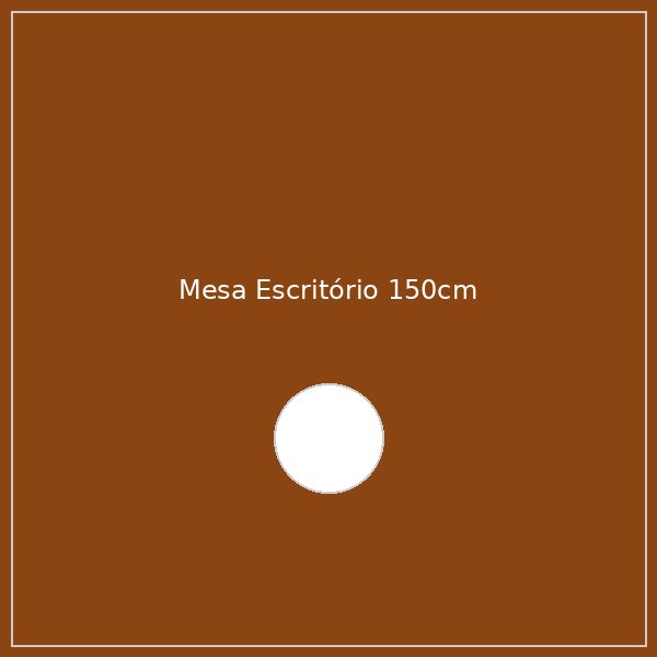 Mesa para Escritório Estação de Trabalho 150cm